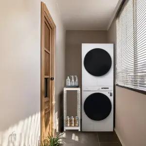 틈새수납장 2단 200x300x600 세탁실 다용도실 베란다 철제선반 조립식 앵글 랙