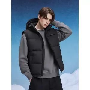 [아웃도어스/팬암]라이프 후디드 다운 베스트 블랙 PODCVT31010BK