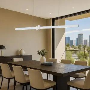 비츠온 LED 알루미늄 사각 롱바디 팬던트 조명 까페 주방 인테리어 화이트 그레이 W725-1