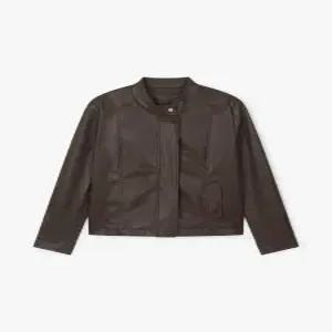 페이크 레더 집업 자켓 A59WJP510