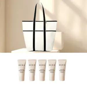 헤라 쇼퍼백 아이보리블랙+헤라 글로우 래스팅 파운데이션 21N1 25g (5g 5개) 세트