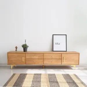 D201 원목 2단 서랍 거실장 2000 1color 착불