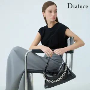 [디아루체] 크리스탈 셔링 턴락 소가죽백 M) DL008