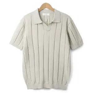 [엠엔씨][MNC] 골지 오픈카라 반팔니트 (MDBT724RO)