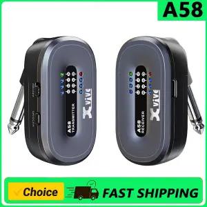 악기 음향기자재 Xvive A58 무선 기타 시스템 5.8GHz 송신기 수신기 액티브 또는 패시브 픽업 일렉트릭/어