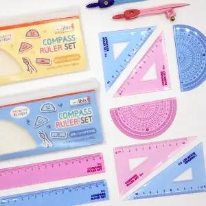 [아이비스] IB25 컴퍼스 각도기 삼각자 세트(SP) 12884