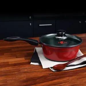 양수 선학 레드 블랙 넘침 방지 냄비 편수 20호 전골