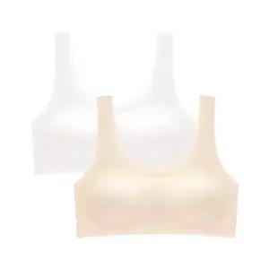 수아팜 [정상가 48000원] 주니어 2단계 에어 실크 심리스 브라 2매_아이보리,스킨