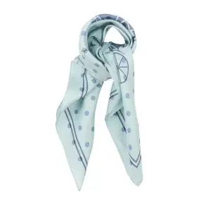 도트 프린트 실크 스퀘어 스카프 CO100630 LIGHT BLUEBLUEBELL