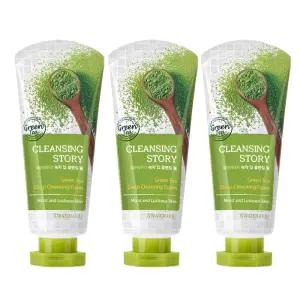 과일나라 세안이야기 녹차 딥 클렌징 폼 120g X 3개