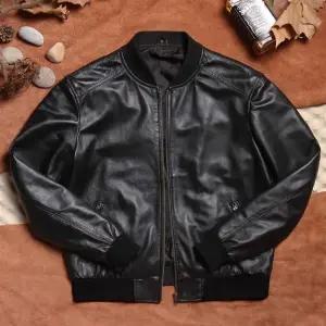 소가죽 남성 블루종 점퍼 항공점퍼 양가죽 자켓