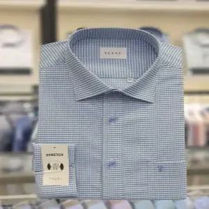 면혼방 체크 사방스판 링클프리 일반핏셔츠 YJE SBR 118 BL P003546514)