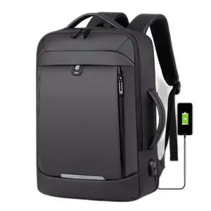 대용량 확장형 17인치 노트북 백팩 가방 남자 직장인 출장 여행 학생 USB 충전 포켓 다용도