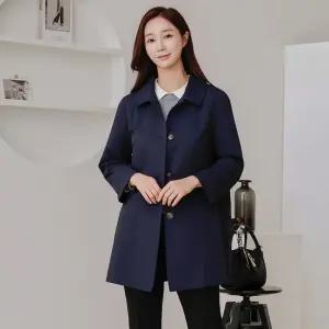 드리다 봄 가을 스텐다드 빅사이즈 트렌치 싱글 롱 자켓 40-50대 미시 중년여성 엄마옷 하객 모임 상견례