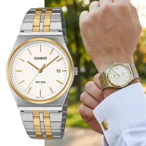 정식AS 카시오 MTP-B145SG-7AVDF 레트로 콤비 아날로그 메탈 시계
