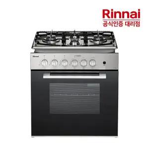[린나이] 빌트인 가스 오븐레인지 4구 RBO-619SM 블랙 자동불꽃 기계식 SSG