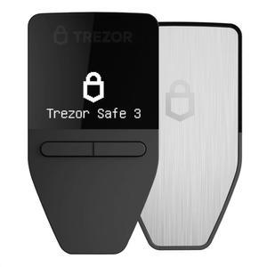 Trezor Safe 3 - 암호 및 요소 보호 암호화 하드웨어 지갑 디지털 자산을 간단하고 안전하게 구매, 저장, 관리(스텔라 실버)