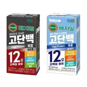 정식품 베지밀 고단백 두유(검은콩24+플레인24) 48팩기획 구성