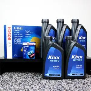 디올뉴싼타페MX5 하이브리드 엔진오일 보쉬 에어필터 오일필터 세트 킥스 하이브리드 0W20 5L A3031 O0380