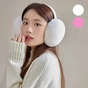 솜사탕 털 귀마개 겨울 골프 스키 외출 방한 패션