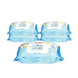 러브레터물티슈(80매 캡형)-5개 대용량 아기 엠보싱 도톰한 두꺼운 유아