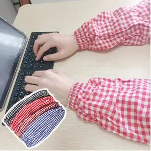 이드로 남어공용 면토시 작업용 팔토시 사무용 작업 미술용 주방 여름 업소용 체크 5세트