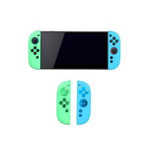 닌텐도 스위치 2 핸드헬드 컨트롤러용 실리콘 케이스, 전신 소프트 게임 콘솔 낙하 방지 보호 충격 방지, 미끄럼 충돌 그린앤블루.