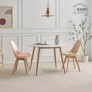 [/착불배송] 코코 1050 원형 포세린 통 세라믹 원목 패턴 식탁 세트 (식탁+의