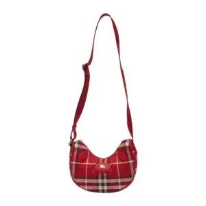 홀스슈 S21 체크 크로스백 8120877 C4200 CRAYON RED