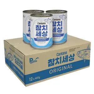 칸타나 참치세상 고양이캔 오리지널 400g 12개입