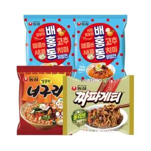 배홍동비빔면 8봉 + 짜파게티 5봉 + 너구리 5봉