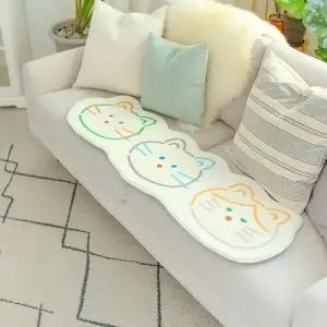 미끄럼방지 귀여운 캣 캐릭터 롱 발매트 러그