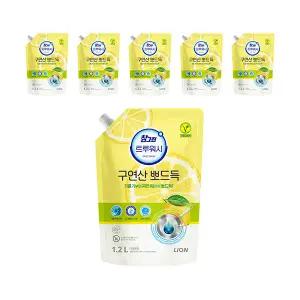 참그린 트루워시 구연산 레몬 리필 1.2kg, 6개