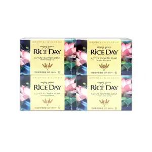 라이스데이 연꽃꽃추출물을담은 쌀비누 청 100g 4p -o 세수비누
