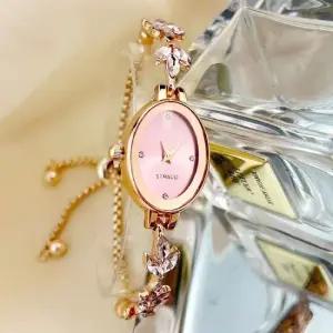 여성 손목시계 핑크 출근룩 캐쥬얼 캐주얼 메탈 컬러 메탈 심플 여자친구 선물 레이디