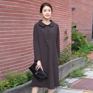 엄마옷 단추 카라 원피스 515FGH119 마담/중년여성/빅사이즈/50대/60대