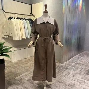 [대구백화점] [ab.f.z]이중 카라 백 플리츠 롱 원피스(AOA1HO02C)