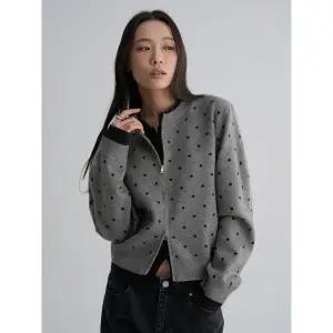 [에잇세컨즈] 도트 레이어드 집업 - 그레이 (35625ASMD3)