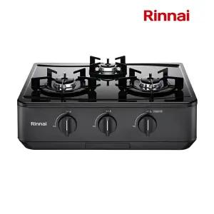 린나이 3구 가스레인지 스마트 과열방지 센서 자동불꽃조절 RT-6510
