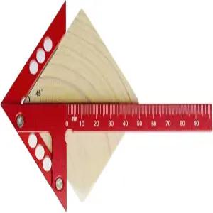 LICAVEY 센터 스크라이브 게이지 알루미늄 합금 라인 45도 각도 목공 마킹 도구 서클 파인더 빨간색