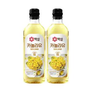 백설 카놀라유 900ml, 2개