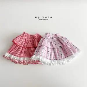 유아 여아 스커트 캉캉 치마 레이스 봄 여름 데일리 프릴 레드 핑크 2단레이스 마이베베