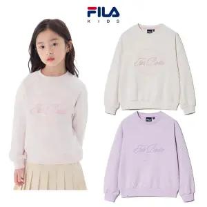 [휠라키즈](대구신세계)로고 포인트 크롭 맨투맨((FK2POG3102F)