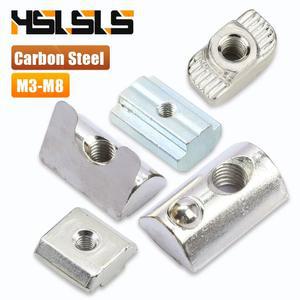 20PCS M3 M4 슬라이딩 M5 시리즈 40 45 너트 슬롯 20 M8 압출 프로파일 30 M6 알루미늄 스프링 해머