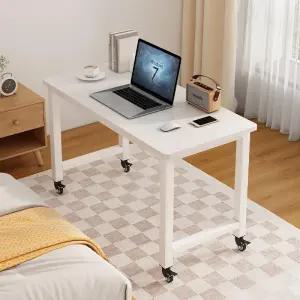 바퀴달린 책상 이동식 화이트무늬 거실 협탁 컴퓨터 사이드 테이블 쇼파 식탁 탁자 소파