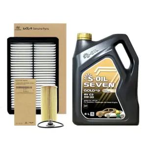 더뉴그랜져IG 3.0 LPG 엔진오일 세트 (에스오일 세븐골드RV 5W30 6L + 순정 필터 세트)