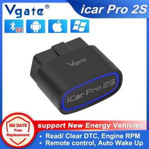 Vgate iCar Pro 2S ELM327 Bluetooth 5.3 V2.3 자동차 OBD 스캐너 업그레이드 EV 진단 도구 BimmerCode fo