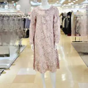 [비비안]70수 플라워나염 순면 핑크 긴팔원피스GW8883A