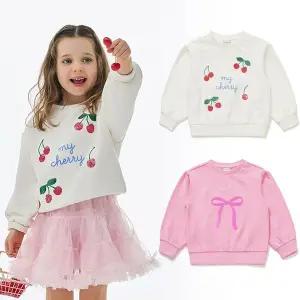 [래핑차일드](마산점) 26SS 아동 체리 리본 맨투맨 (86119-332-70)