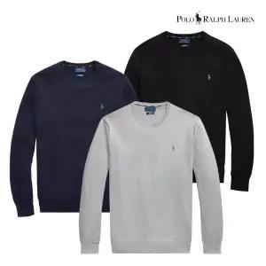 폴로 랄프로렌 포니로고 자수 피마코튼 니트